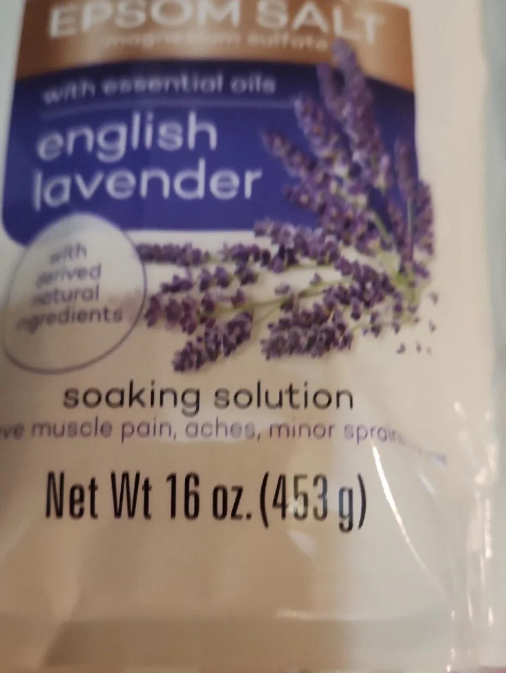 Yardley English Lavender 16 oz Epsom Salt & 100% Pure Lavender Oil Dropper .34 o